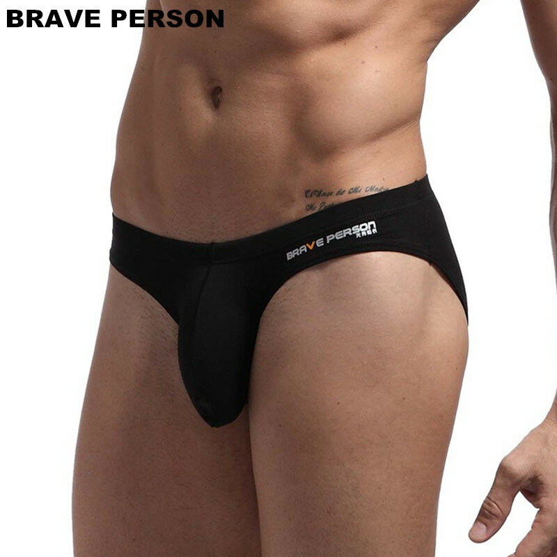 BRAVE PERSON Sexy Männer Unterwäsche Slips U convex Big Penis Pouch Design Männer Baumwolle Briefs für Mann Bikini Heißer Verkauf