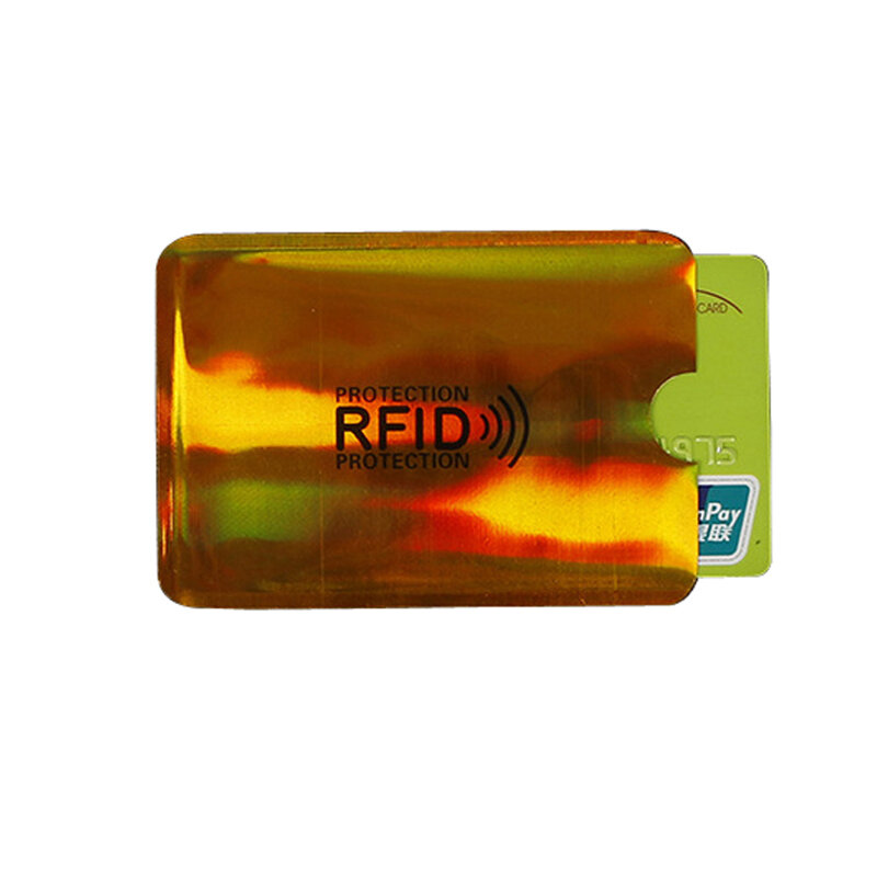 Lector de bloqueo de billetera Anti Rfid, 7 piezas, soporte de tarjeta bancaria, identificación, funda de tarjeta bancaria, protección de Metal, soporte de aluminio NFC