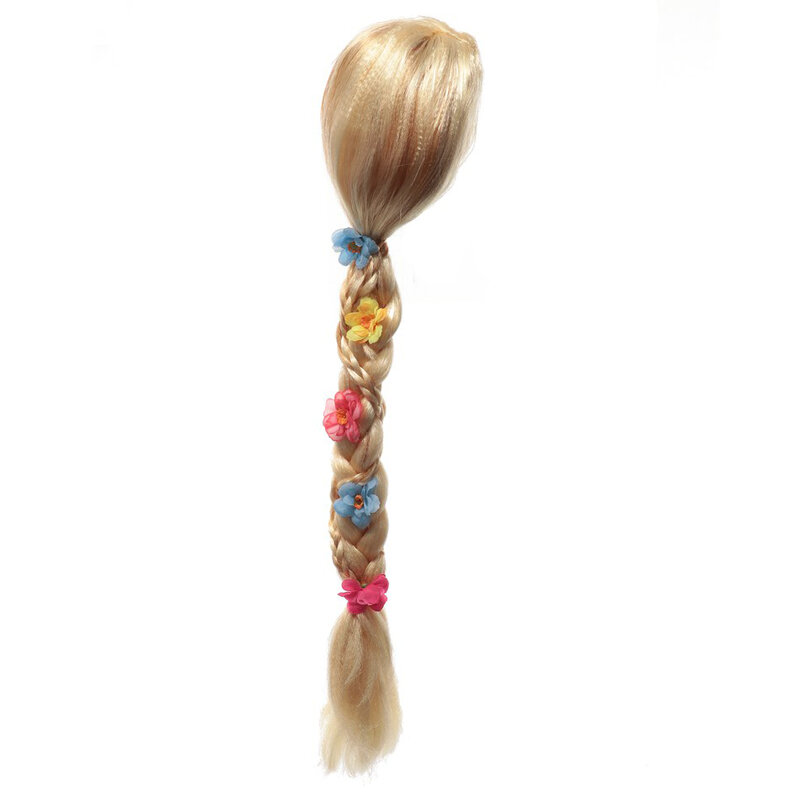 Детский парик для косплея для девочек, принцесса Эльза Ана, Детские снежные белоснежные спутанные волосы, плетеные парики для девочек, парик для принцессы