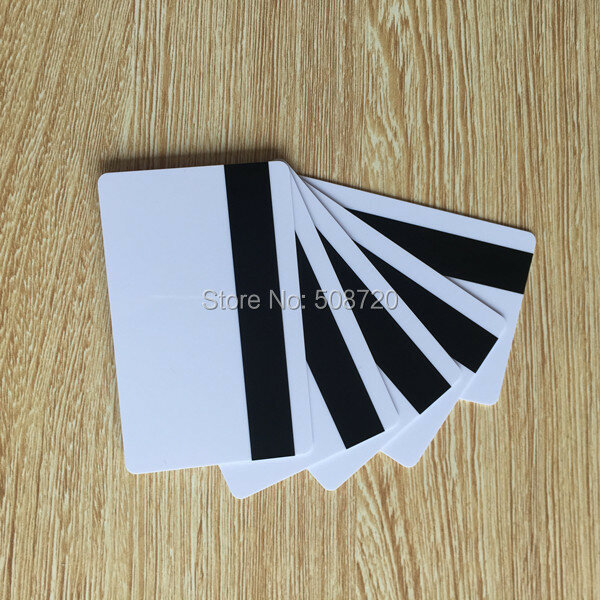 10pcs PVC branco cartão magnético plástico branco Cartões 30mil LoCo Mag Stripe impressão para impressora de cartões CR80