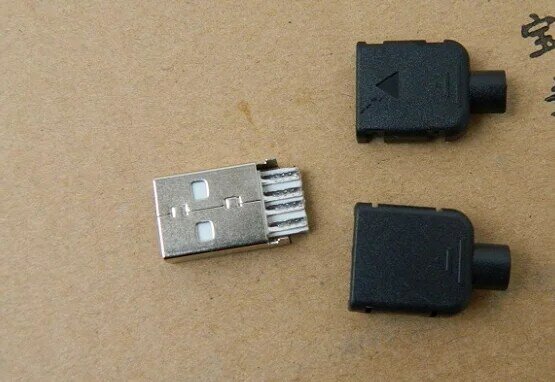 Connecteur USB mâle Type A, 4 broches, avec petit couvercle en plastique, U22, 50 pièces, livraison gratuite