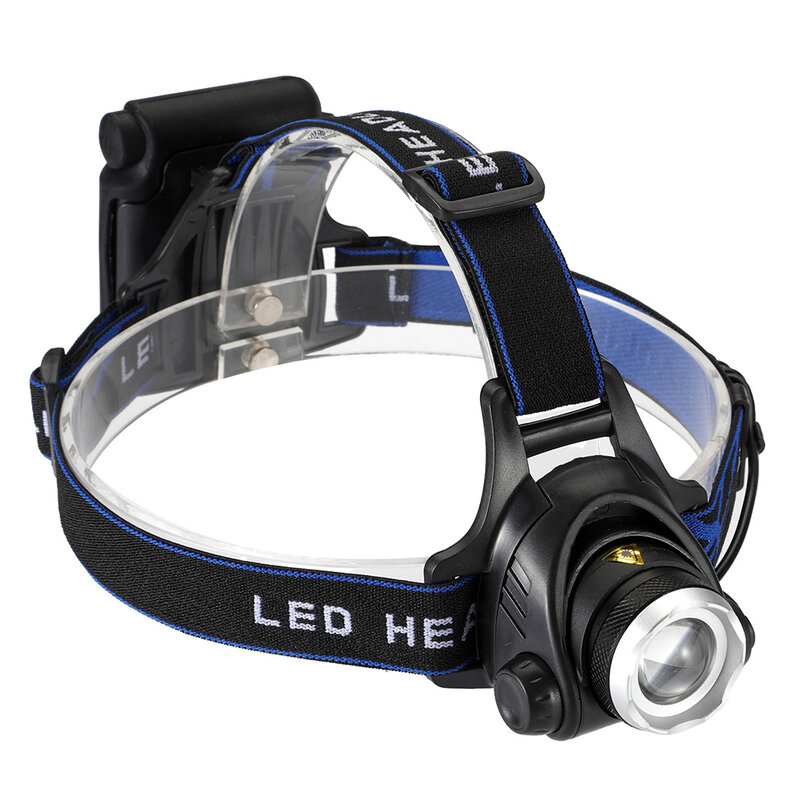 屋外照明 4 AA 乾電池ハイパワーヘッドライトキャンプ LED ヘッドランプ 3 モードズーム可能なヘッドランプ