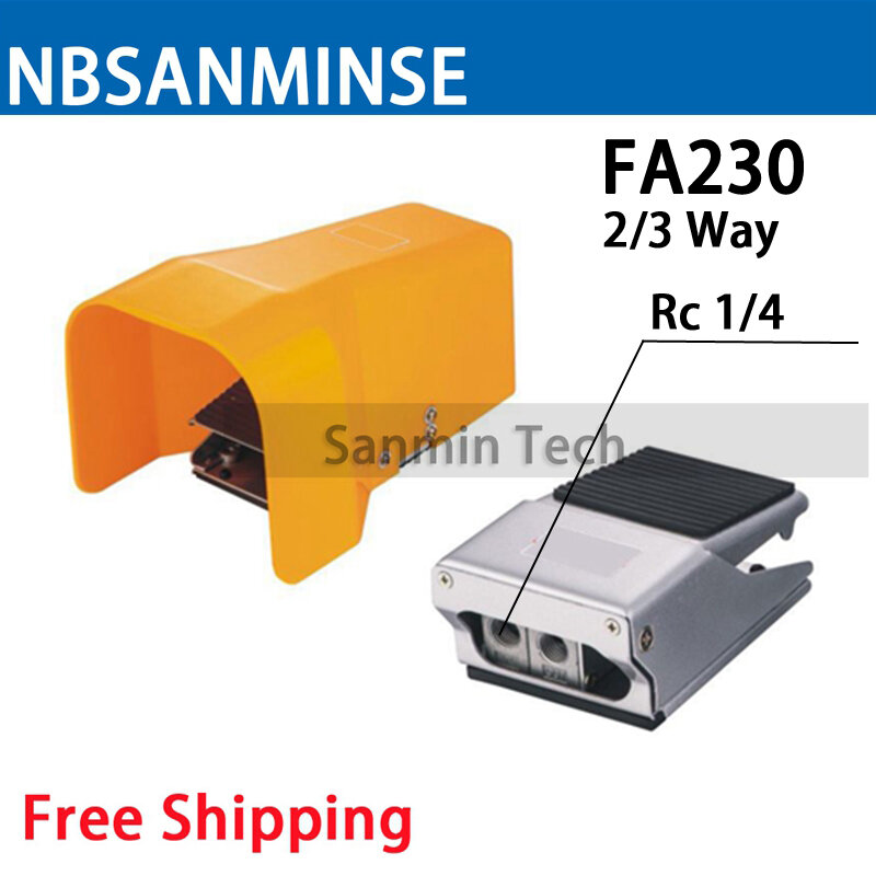 1/4 Pneumatic Foot Valve Pedal Valve FA230 for Machine Package Injection Printing Automation NBSANMINSE