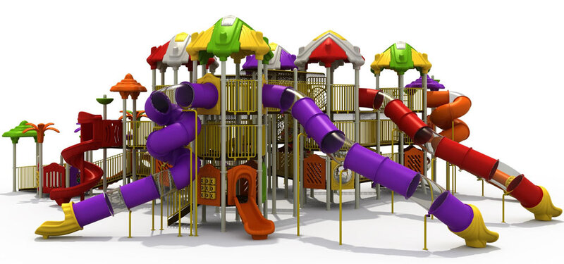 화려한 공원 놀이터 장비 m60324, CE 인증 큰 야외 놀이 시설 최고 품질