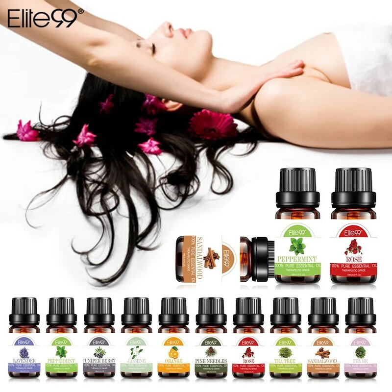Elite99 10ml Lavender Essential Oils Massage Oil Bathing Skin Care Tea Tree Oil For Aromatherapy Diffusers Natural Essential Oil