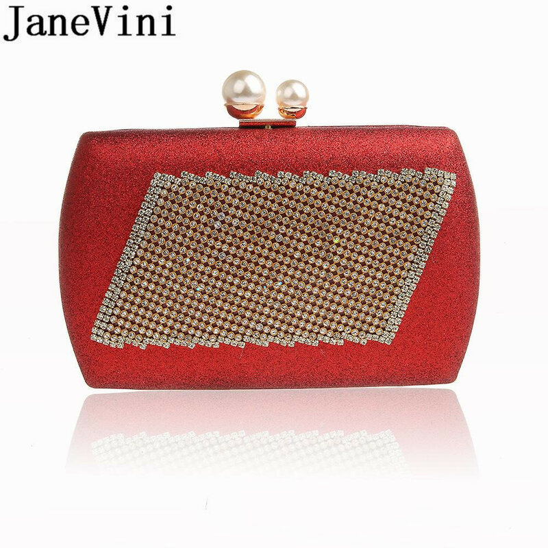 Janevini-ラインストーンのハンドバッグ,ヴィンテージのウェディングハンドバッグ,クリスタルハンドル付きショルダーバッグ