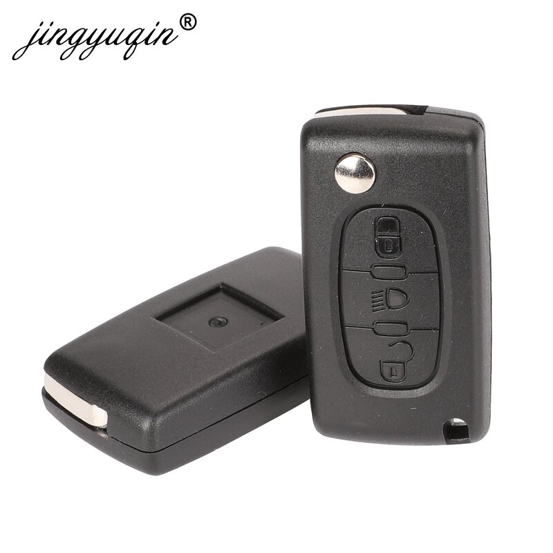jingyuqin 2/3 Button Flip Fob Car key Case Shell for Peugeot 207 307 308 407 607 807 Partner Citroen C2 C3 C4 C5 C6 Xsara