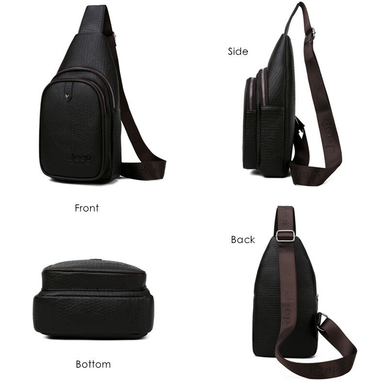 Мужская заплечная слинг-сумка jeep buluo, черная сумка, повседневная сумка, сумка для путешествий, брендовая однолямочная сумка, все сезоны, 2019