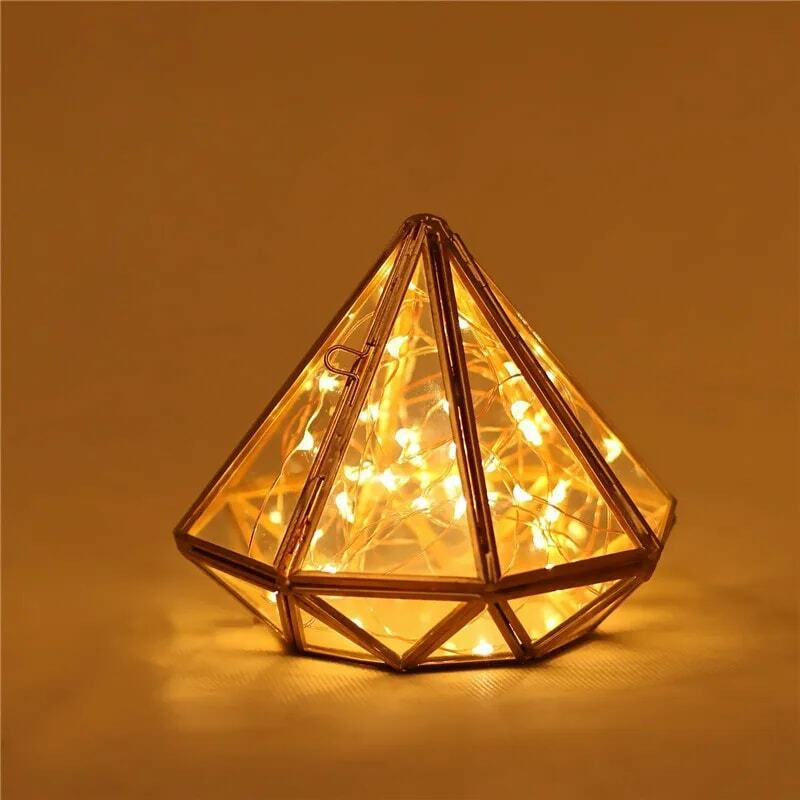 1pcs Copper Led Fairy Lights 2M 3M 5M Leds CR2032 Button Battery Operated LED String Light Xmas Wedding party Decoration