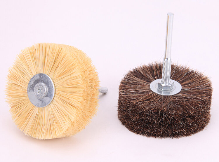 Escova de roda de polimento de cabeça abrasiva com 6mm haste para a joia de madeira lustrando ferramentas giratórias novo