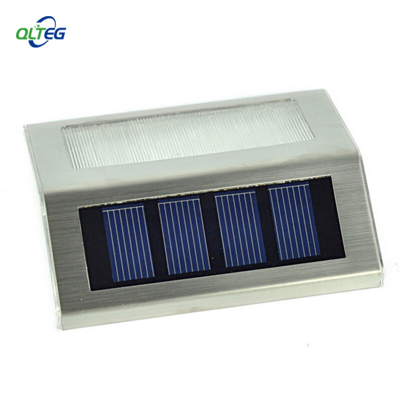 Solar Power  LEDs Outdoor waterproof Garden Pathway Stairs Lamp Light Energy Saving LED Solar wall Lamps Warm White Cold white