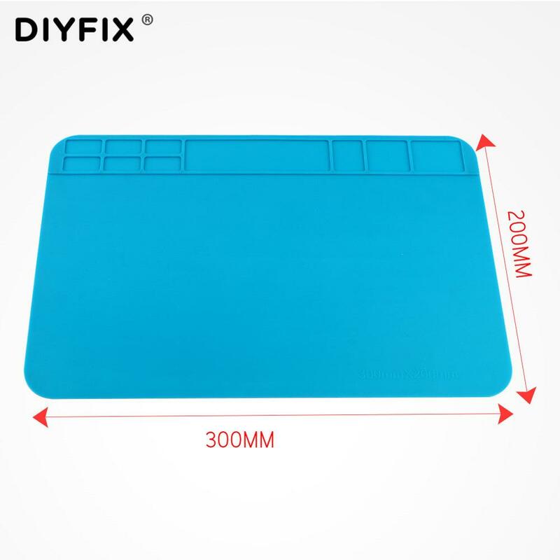Soft Silicone Soldering Work Pad Heat Insulation Desk Mat Maintenance Platform for Electrical Components Welding Repair Station