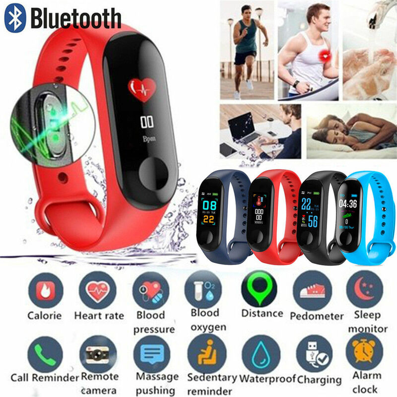 Fitness Armband Blutdruck Sport IPS Bildschirm Sauerstoff Herz Rate Monitor Smart Armband M3 IP67 Wasserdichte Intelligente Armbänder