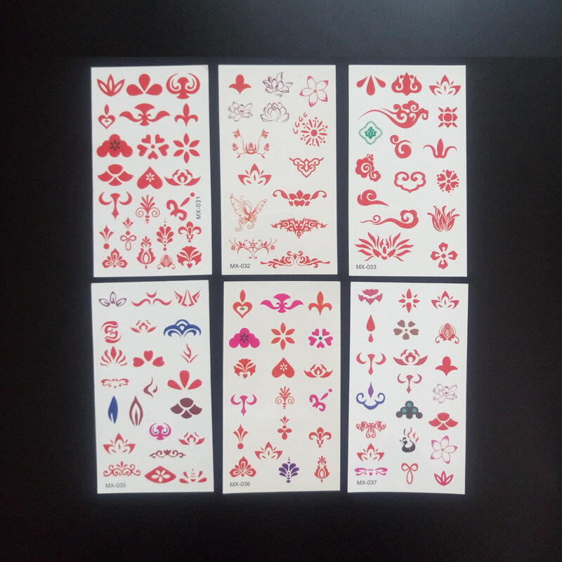 7 Sheets Between the Eyebrows Stickers Girl Toys Decoration Masquerade Prop Geometric Figure Sticker Kindergarten Praise Prize