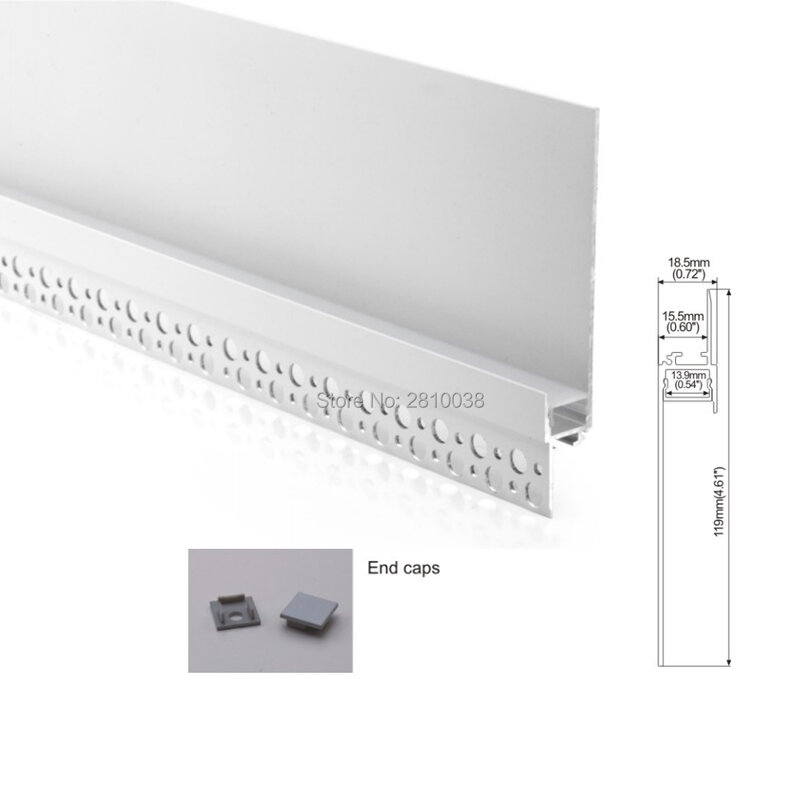 25 X 2M Sets/Lot recessed wall linear led bar profile light large H type aluminium profile led channel for wall lighting