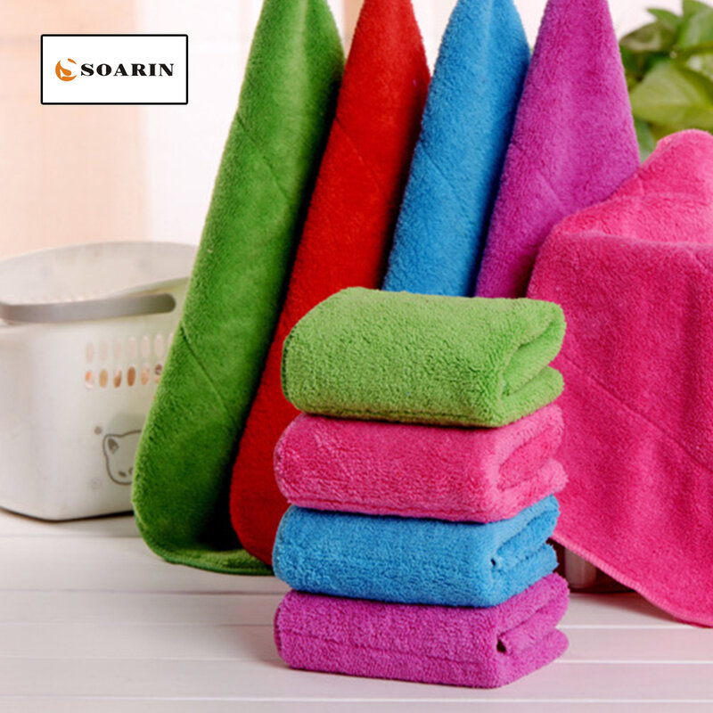 SOARIN Solid Quick Dry Face Towel Strandlaken Toalhas De Rosto 30x40cm Mini Towel Absorvente Dish Cloth And Towels Handdoek