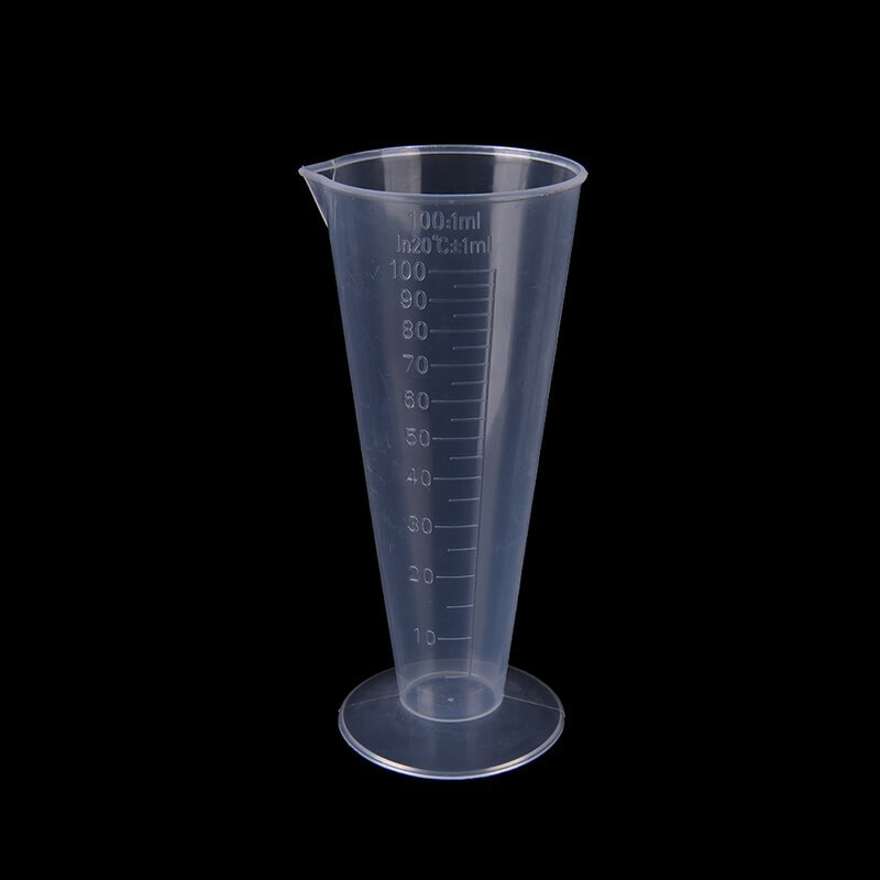 1 قطعة 100 مللي شفافة قياس اسطوانة البلاستيك قياس كأس قياس أدوات للمدرسة مستلزمات معامل