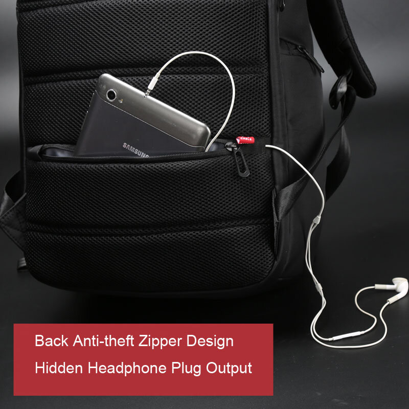 kingsons Men USB Charge Computer Bag Anti-theft Notebook Backpack 13 15 17 inch Waterproof Laptop Backpack Women School Bag