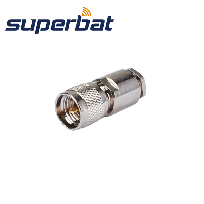 Superbat Mini-UHF Clamp Male RF Coaxial Connector for LMR195 RG58 RG400 RG142 Cable