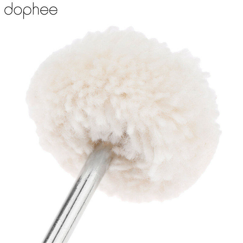 Dophee-accesorios Dremel, ruedas de pulido de lana fina de 25mm, vástago de 3mm, rectificadoras de metales de joyería para herramienta rotativa, 10 Uds.