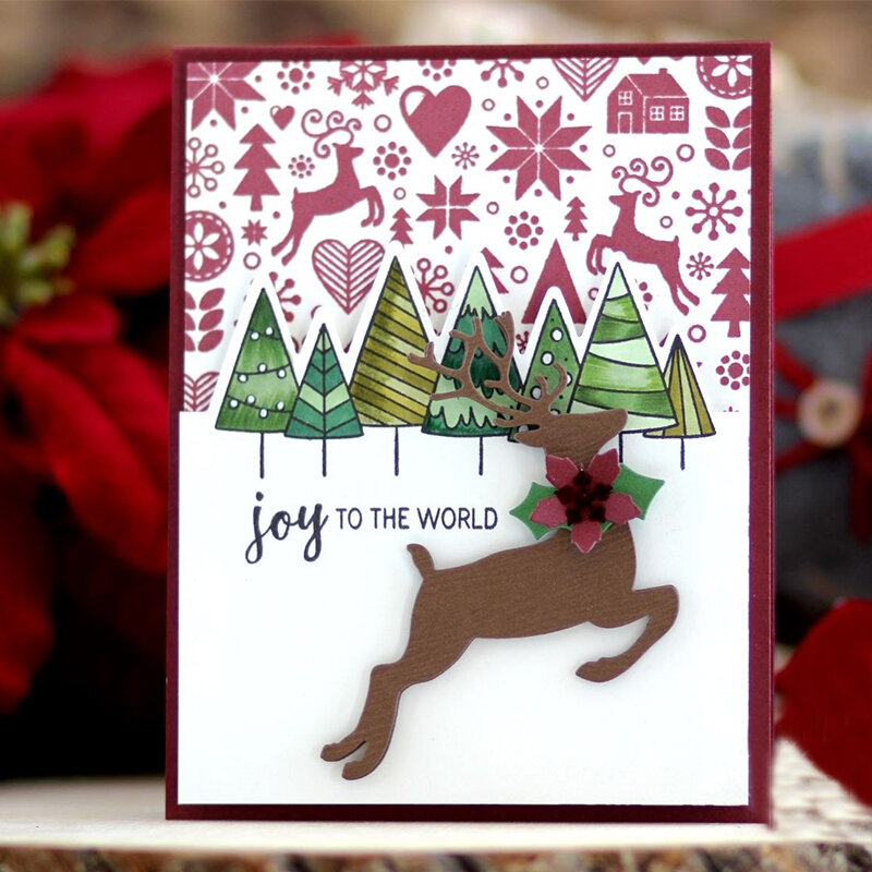 Árbol de Navidad de silicona transparente, sello artesanal, plantilla para álbum de fotos, fabricación de tarjetas, decoración de fondo