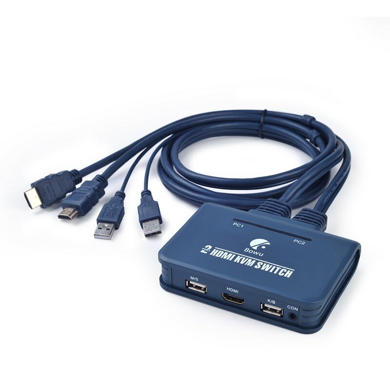 Kvm Schalter Mit Kabel 2 In 1 Heraus Für Monitor USB Tastatur Maus HDMI Schalter Unterstützung Desktop Controller