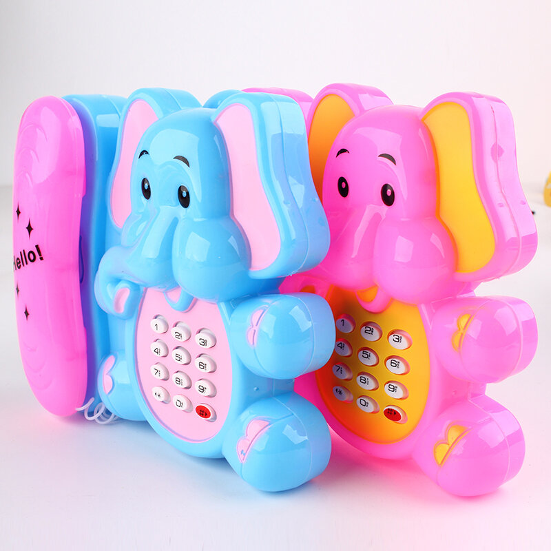O elefante música telefone elétrico light-emitting brinquedos para crianças educacional unisex plástico 2-4 anos 2021