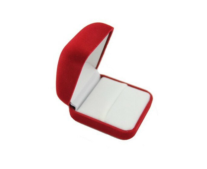 ขายส่งที่มีคุณภาพสูง5.5*5*2.8เซนติเมตร10ชิ้นแต่งงานสีแดงรูปทรงสี่เหลี่ยมกำมะหยี่กล่องแหวนแสดงเครื่องประดับกล่องของขวัญจัดส่งฟรี