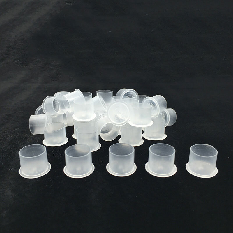 أكواب حبر الوشم البلاستيكية التي يمكن التخلص منها ، ميكروبلادينج ، 4 أحجام ، صبغة مكياج دائمة ، حامل شفاف ، 500/1000 قطعة
