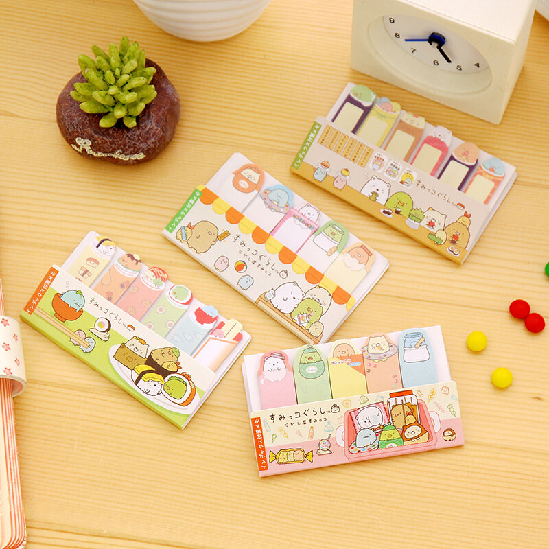 90 Pages Cute Sumikko Gurashi Adhesive Memo Pads Sticky Notes DIY Decorative Stickers Student Stationery School Office Supply