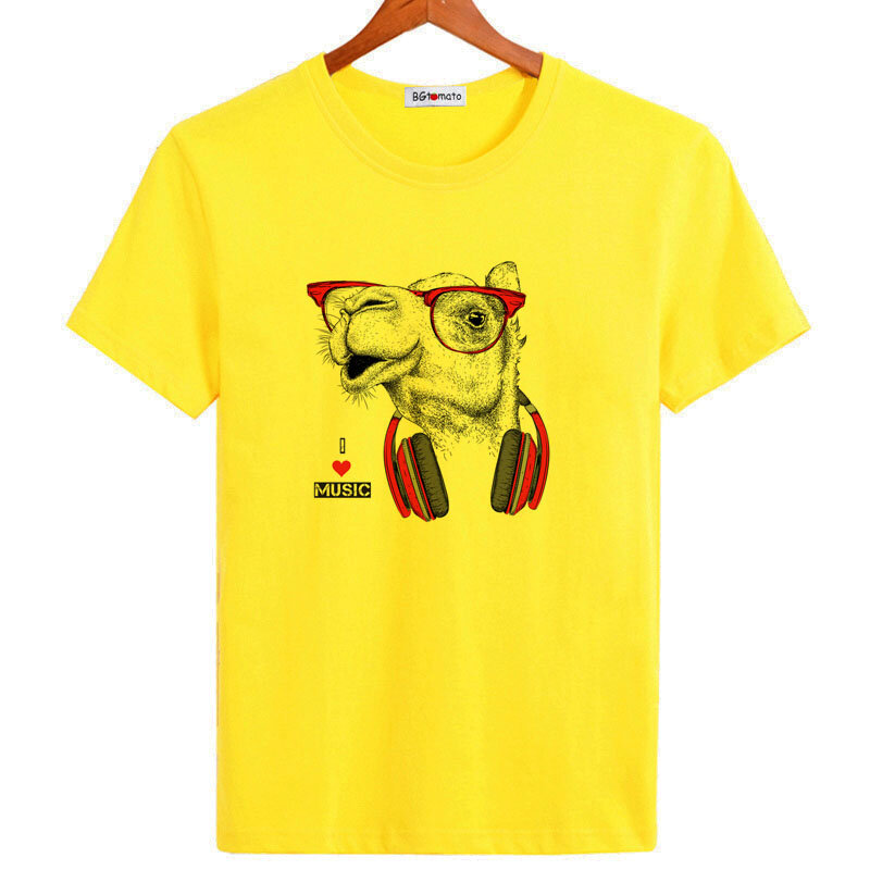 BGtomato Love музыкальная футболка, крутая футболка с принтом животных, Мужская модная футболка в стиле хип-хоп