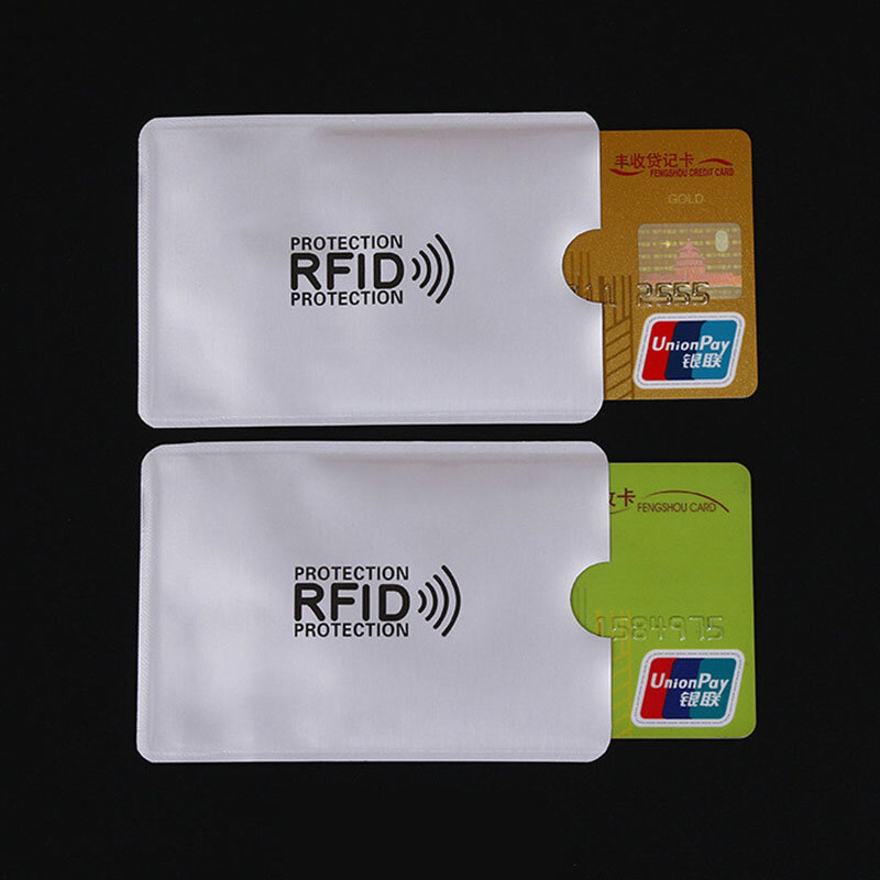 200 Pack RFID blokowanie rękawy Anti Theft RFID karty RFID blokowanie rękaw tożsamości Anti-Scan rękaw karty