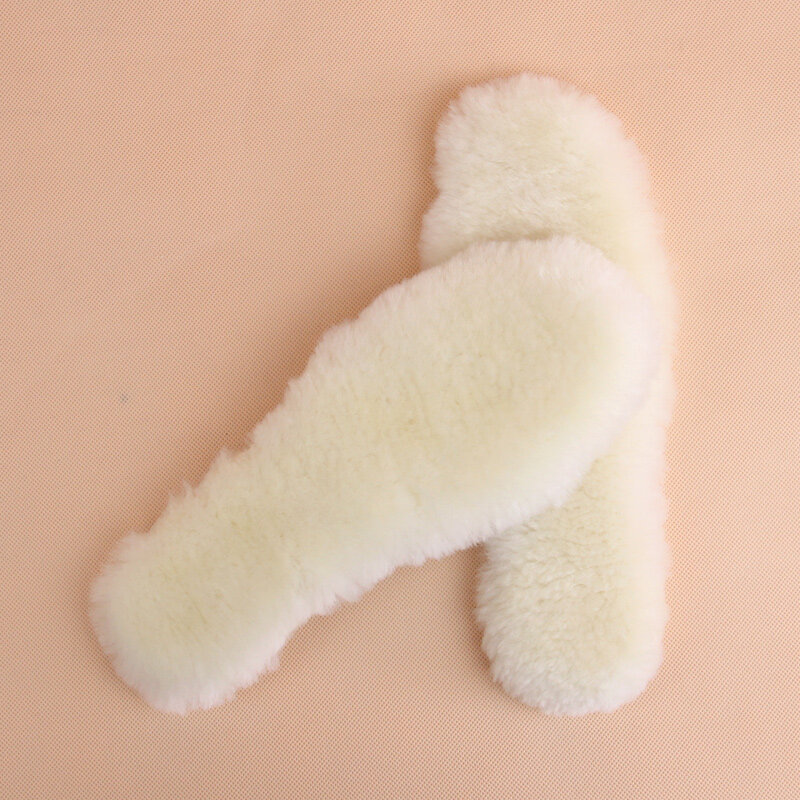 Natural Sheepskin Insoles Winter Real Fur Wool insoles Men Women Warm Soft Thick warm Cashmere Snow Boots Shoe Pad