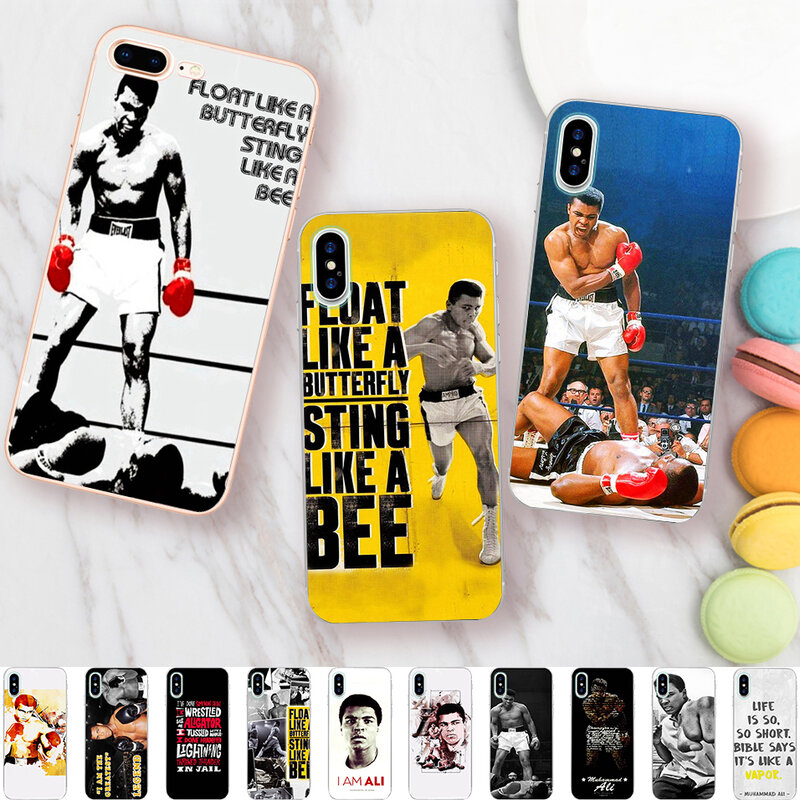Boks król Muhammad Ali etui na iPhone X 5 S 5S XR XS Max SE 6 6 S 7 8 plus pokrywa miękkie silikonowe telefon Fundas Capinha