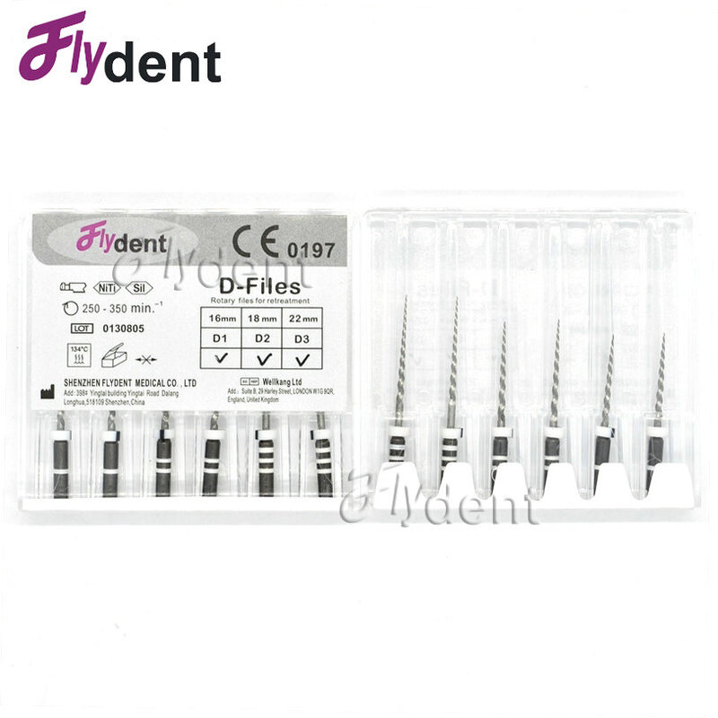 D1 d2 d3 uso endodontic do retratamento dos arquivos d3 para a limpeza do canal da raiz odontologia endo instrumento