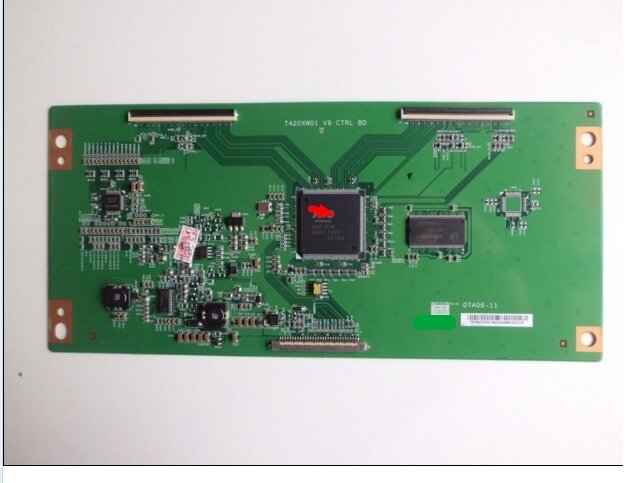 Papan LCD papan logika T420XW01 V9 07A06-11 terhubung dengan papan koneksi T-CON T420XW01