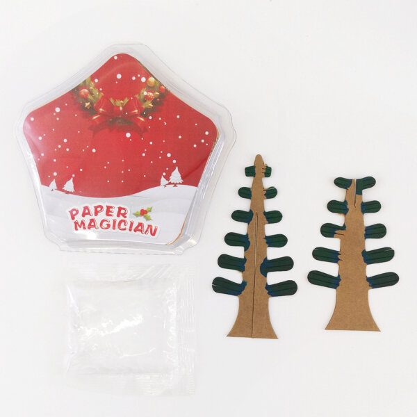 2019 100mm H Green Artificial Magic Growing Paper Tree Magical Crystals Christmas Trees Educational Funny Kids Toys For Children