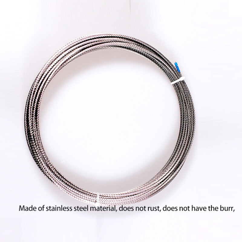 50/100M 0.6mm-1.2mm diameter 7X7 Structur 304 stainless steel wire rope alambre cable softer fishing lifting cable e