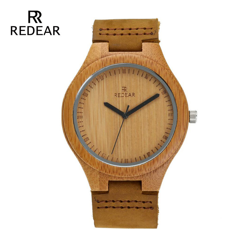 REDEAR Free Shipping Woman Watch 2019 Lovers' Watches Men Real Leather Band Handmade Quartz Wristwatch As Valentine's Gift