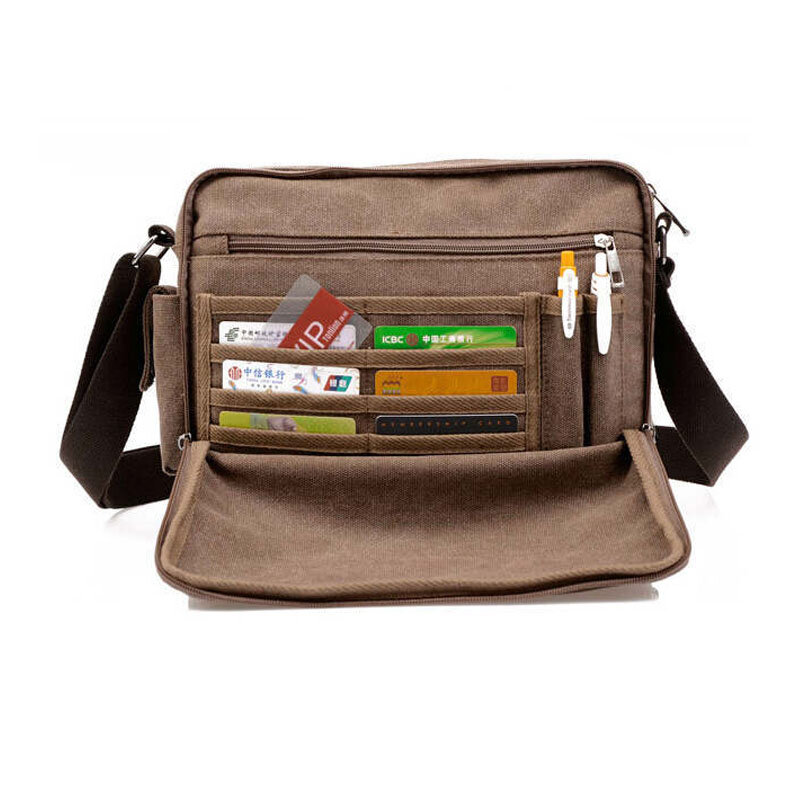 High Quality Multifunction Canvas Bag travel bag men messenger bag brand men's crossbody bag luxury vintage style briefcase w304