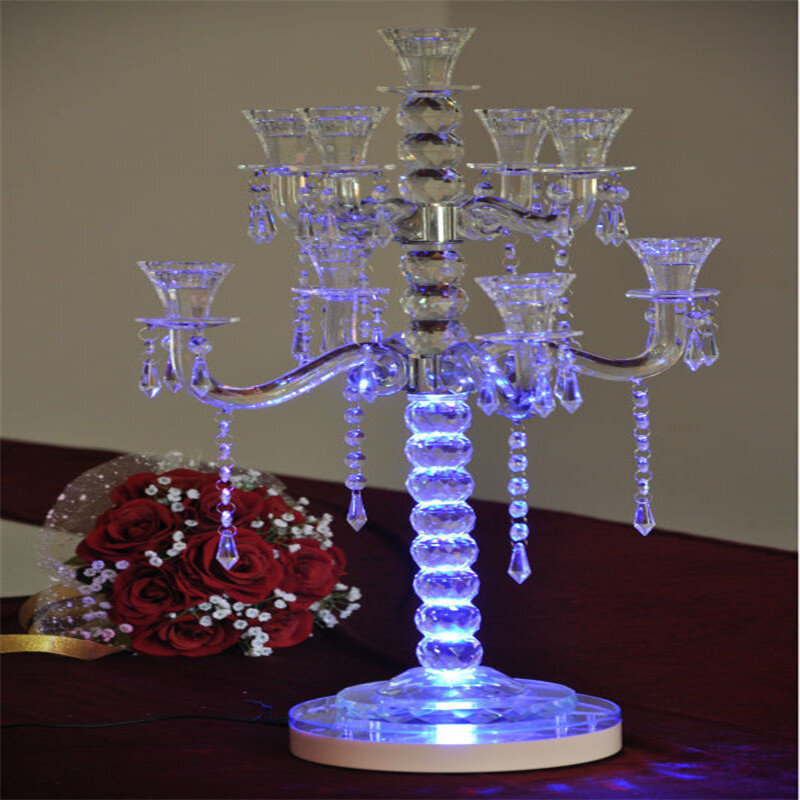 Lumière de centre de table 8 pouces e-maxi, lumière LED RGBW haute puissance, lumière LED multicolore contrôlée à distance sous Vase
