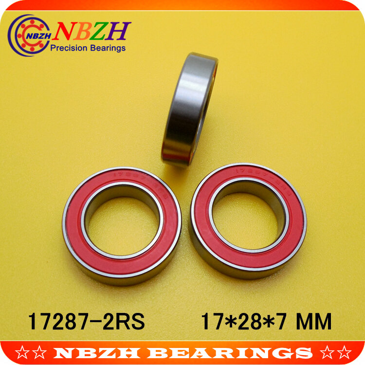 NBZH bearing10pcs/lot 17287-2RS MR17287 17287 17287RS 17x28x7mm roda sepeda braket bawah bantalan perbaikan