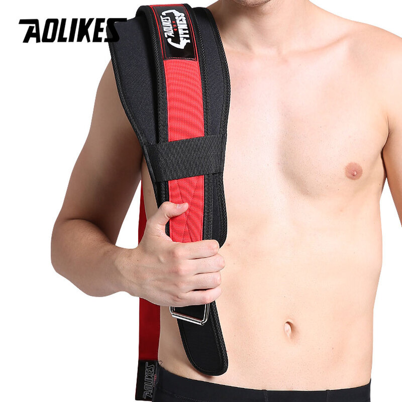 AOLIKES Fitness Weight Lifting Belt Barbell Dumbbel Training Back Support Weightlifting Belt Gym Squat Dip Powerlifting Waist