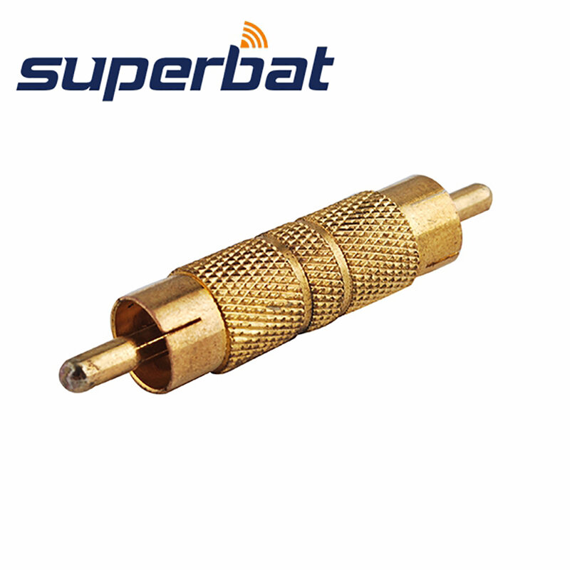 Superbat – connecteur adaptateur Coaxial RF, fiche RCA à mâle droit plaqué or