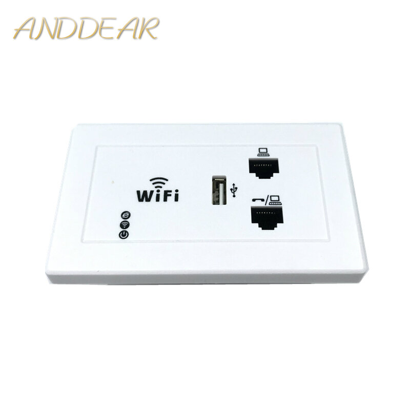 ANDDEAR Weiß Drahtlose WiFi in Wand AP Hohe Qualität Hotel Zimmer Wi-Fi Abdeckung Mini Wand-mount AP Router Access punkt