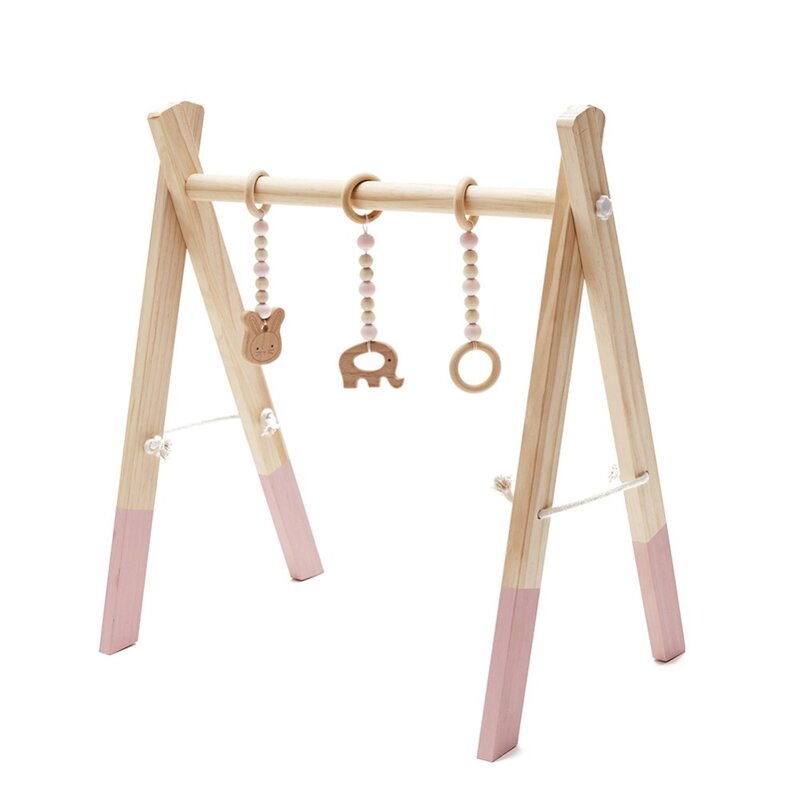 Nordic Baby Activity Gym Wood Baby Sensory Develop Wooden Play Game Frame Rack Early Education Toys Kids Newborn Room Decor