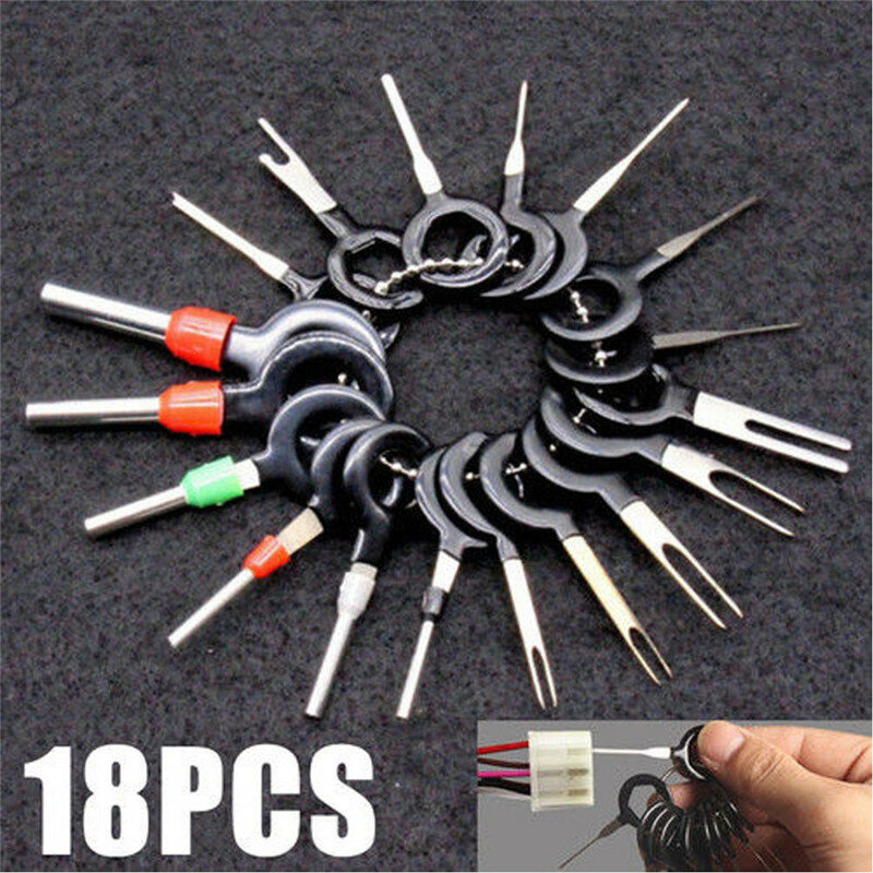 18Pcs Terminal Removal Tool Car Plug Circuit Wire Extractor Pin Wiring Connector