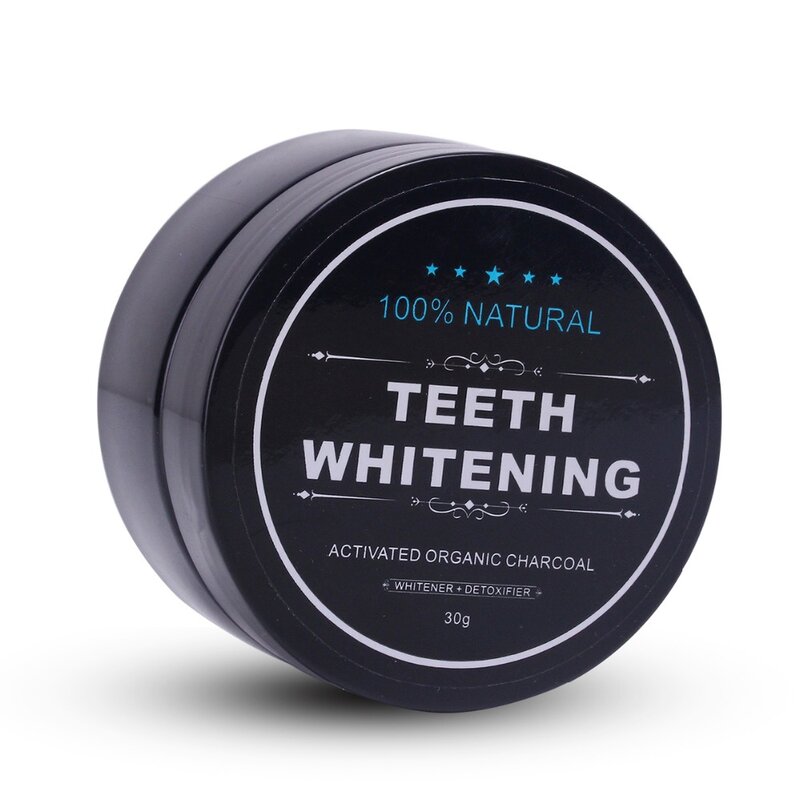 New 30g Activated Charcoals Powder + Bamboo Charcoal Toothbrush Tooth Whitening Powder Set Natural Organic Toothpaste Vegan Mint