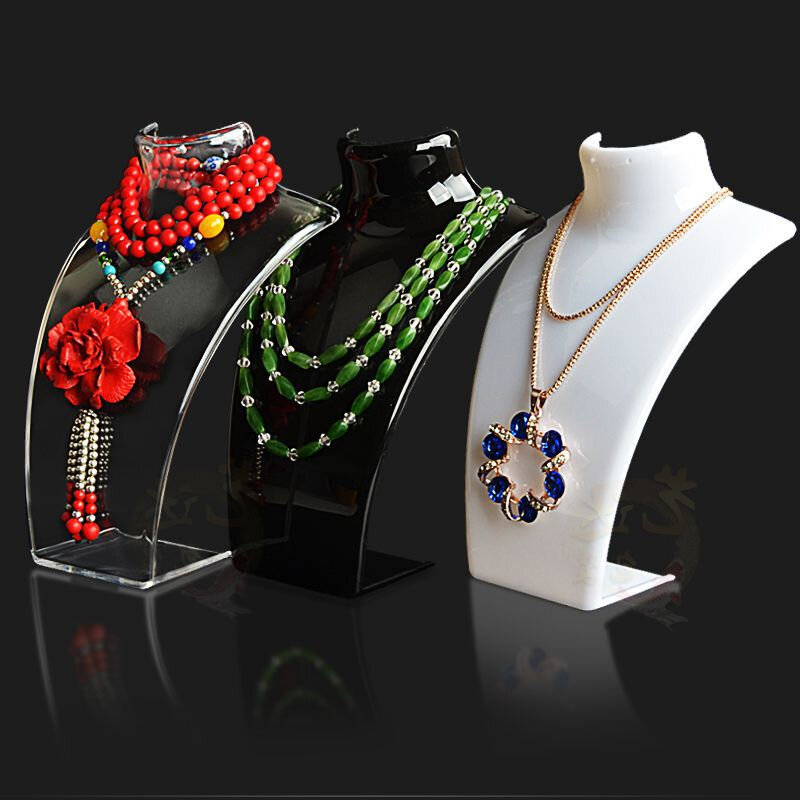 Nowa i gorąca sprzedaż trzy kolory 20*13.5*6cm manekin naszyjnik biżuteria ekspozytor do wisiorków stojak uchwyt pokaż udekoruj detal