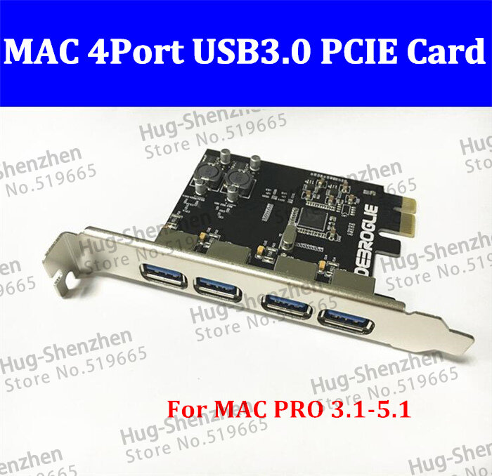 4 Ports USB3.0 6G PCI Express Controller Card PCI-e to USB 3.0 converter adapter card  Adapter Board for Mac Pro
